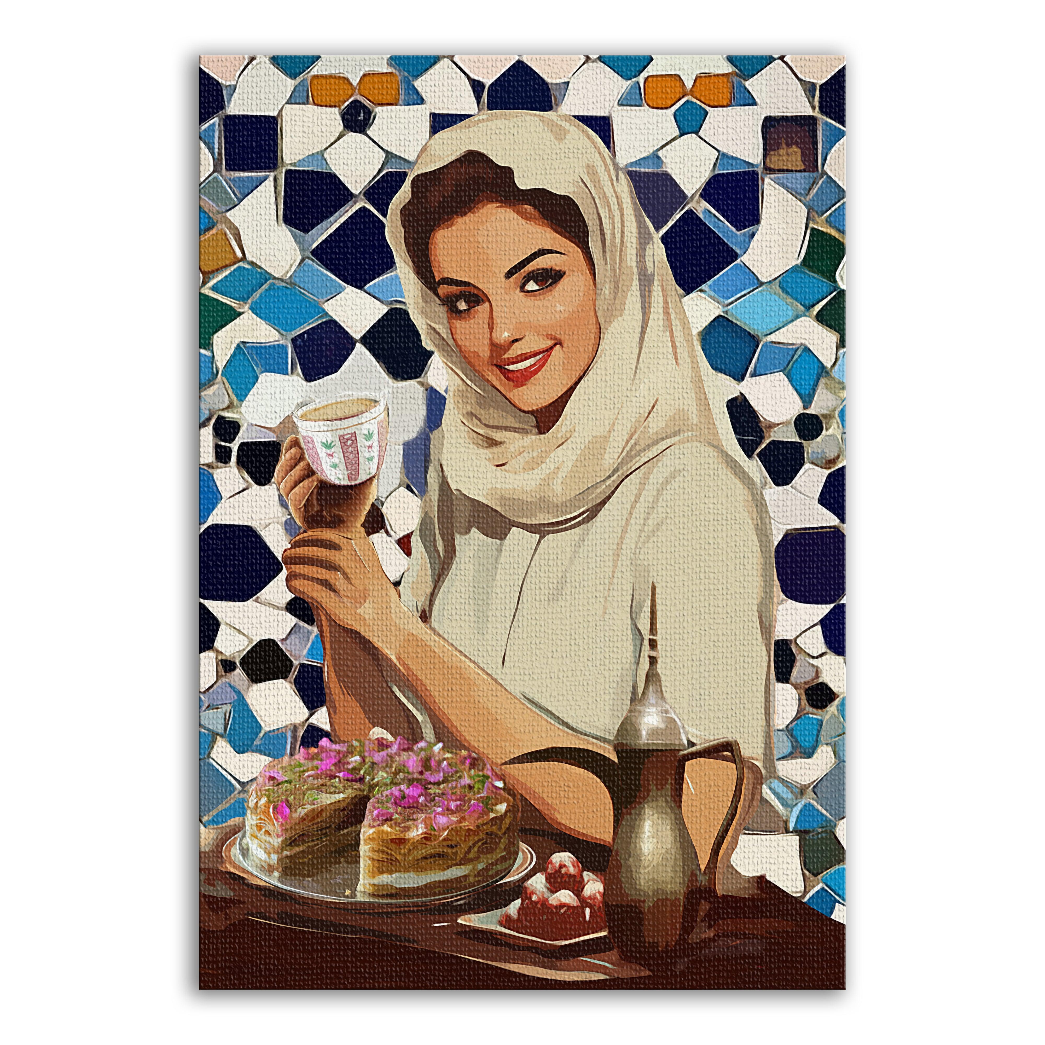 Baklava, vintage advertising poster