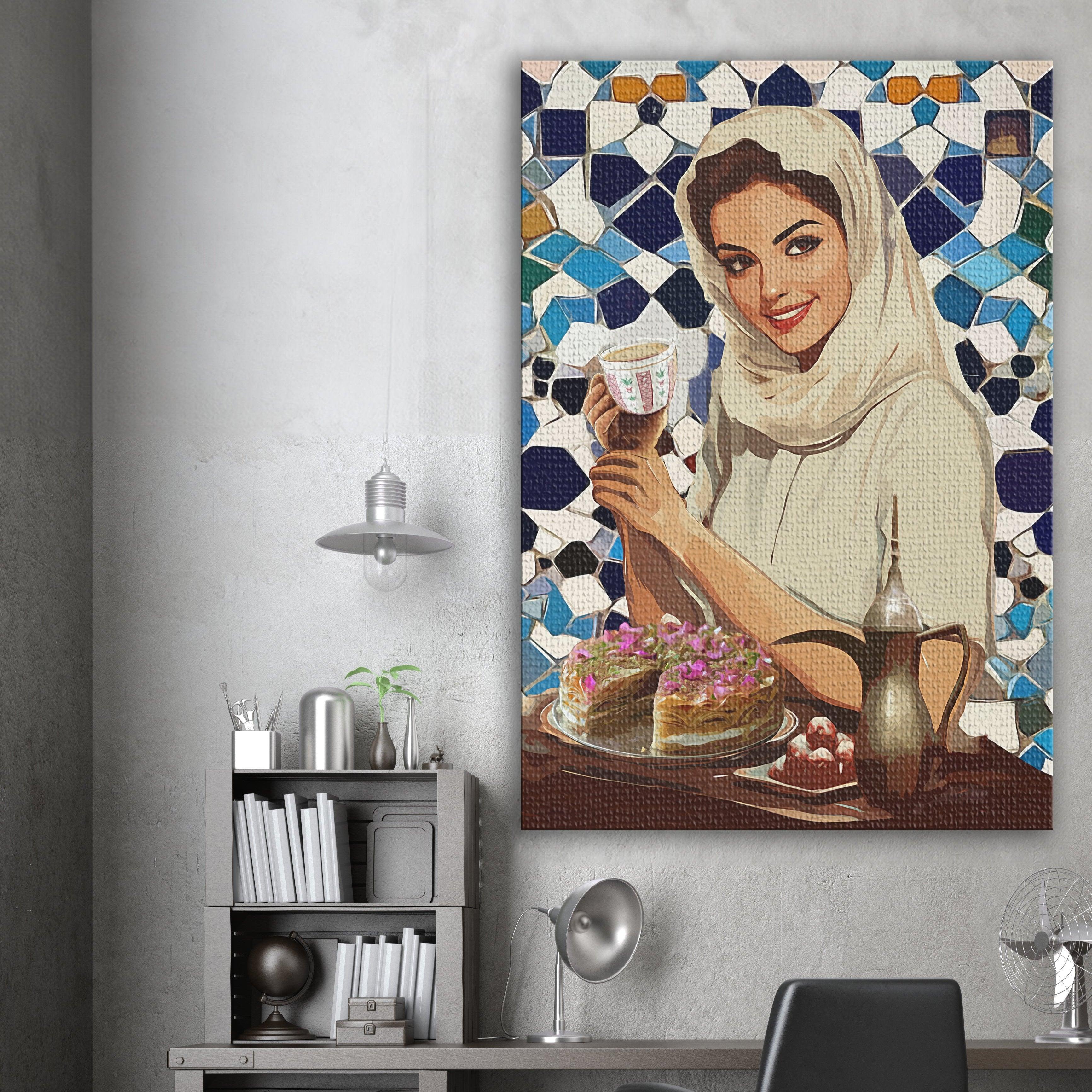 Baklava, vintage advertising poster