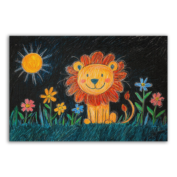 Dessin du petit lion - nuit