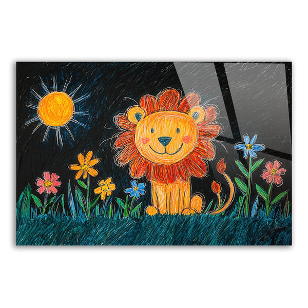 Dessin du petit lion - nuit