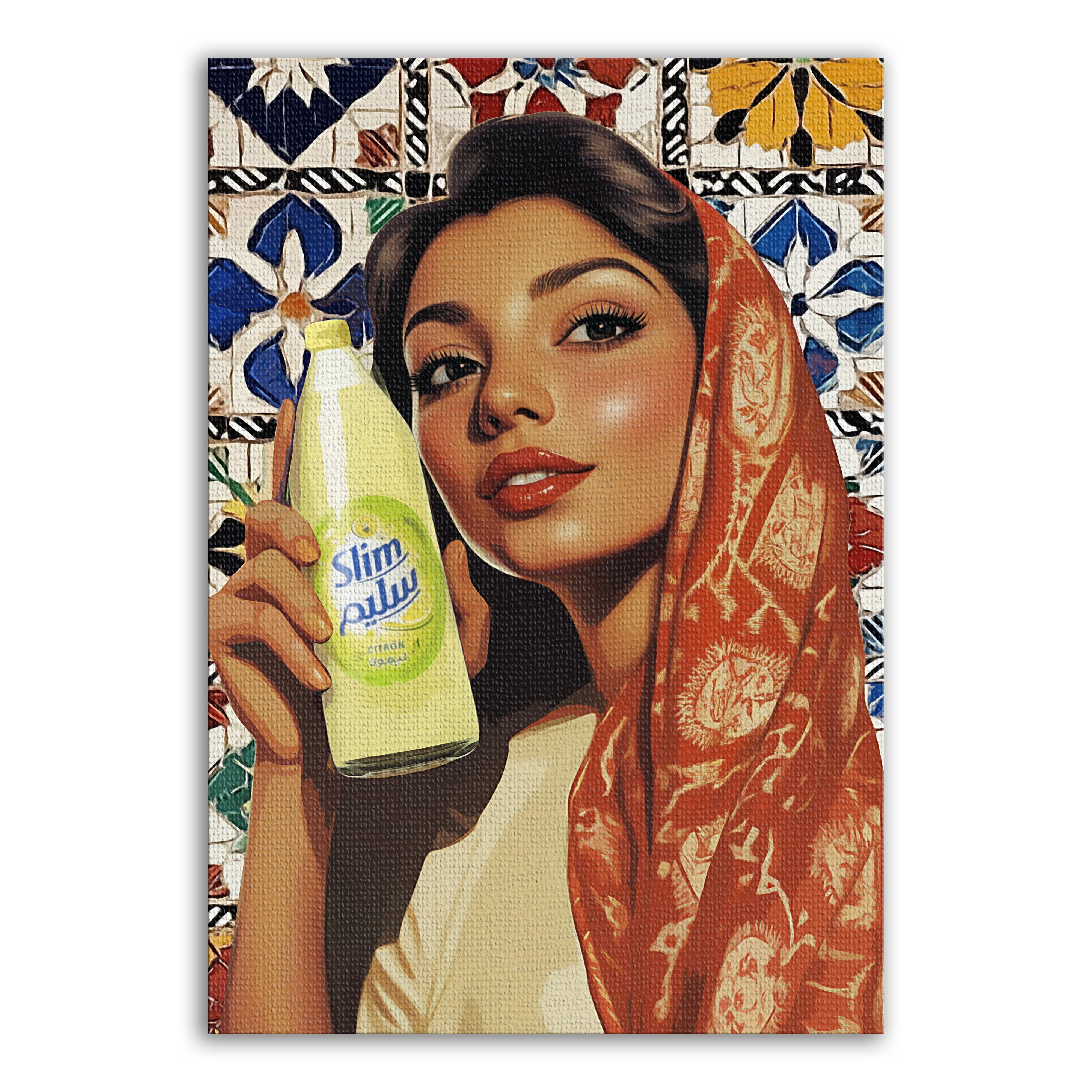 Slim, vintage advertising poster