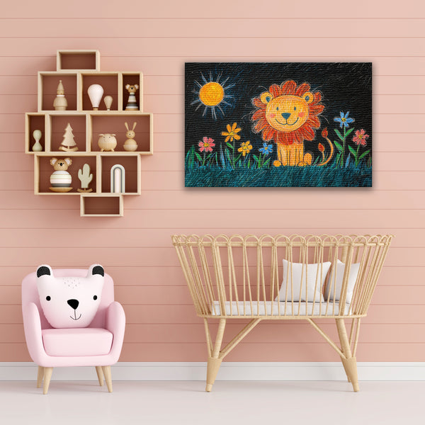 Dessin du petit lion - nuit
