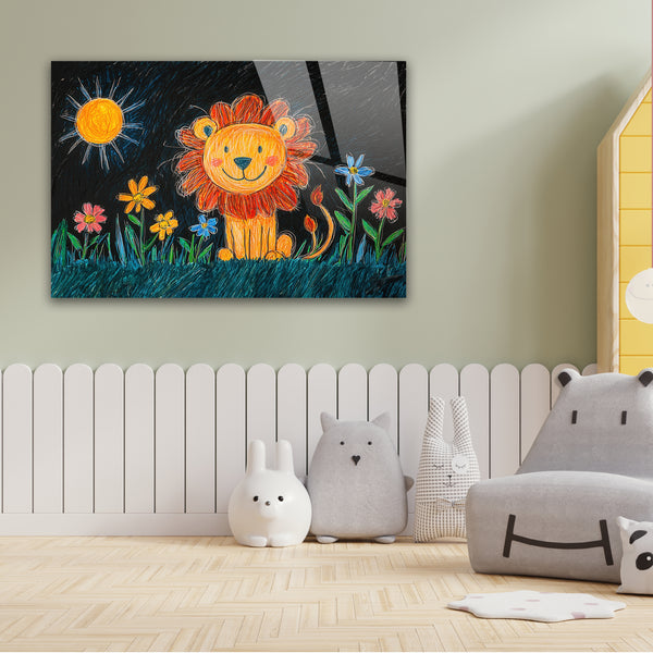 Dessin du petit lion - nuit